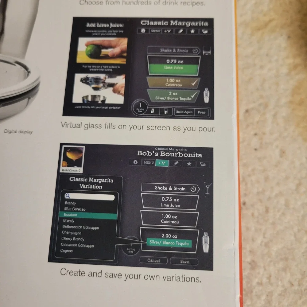 Brookstone Perfect Drink Smart Bartending Scale System Silver LIKE NEW App-Sync